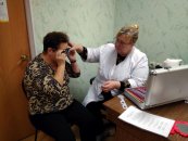 Получатели соц. услуг на диагностике зрения
